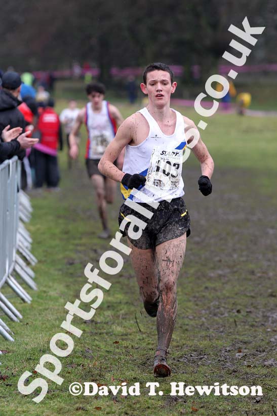 Richard Powell (Trafford)  under-20 mens Northern Cross Country Champs, Knowsley Safari Park. Photo: David T. Hewitson/Sports for All Pics